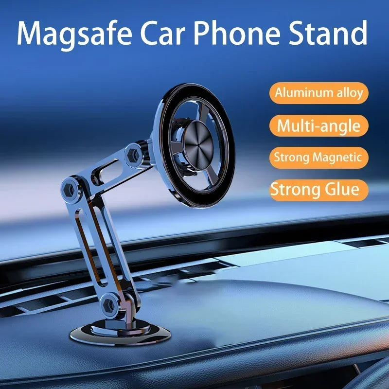 Magsafe 360° Rotate Metal Magnetic Car Phone Holder Foldable Phone Stand Air Vent Magnet Mount GPS Support For All phone